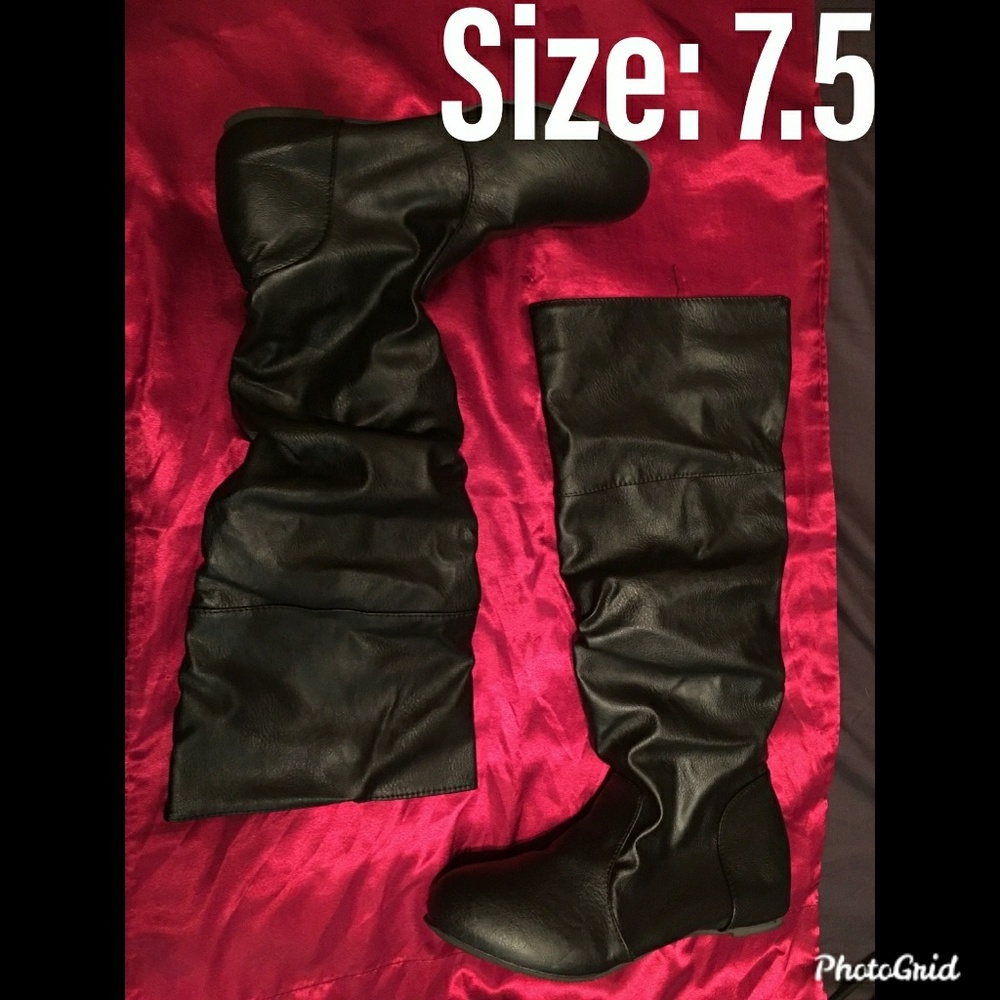 Knee high black boots